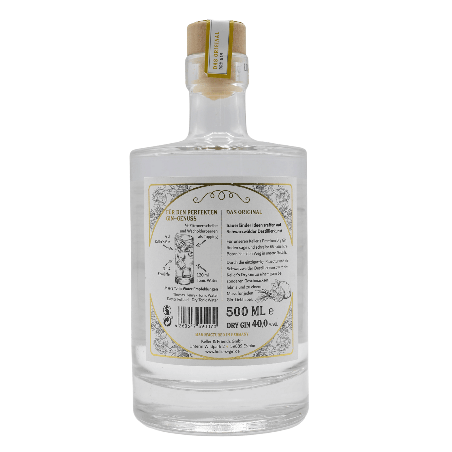 Keller's "Das Original" 0,5L (Dry Gin)